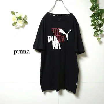 푸마 반팔 티셔츠 프론트 로고 프린트 XL