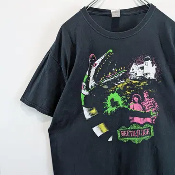 US 구제 의류 Beetlejuice 비틀주스 무비 T셔츠 블랙 L