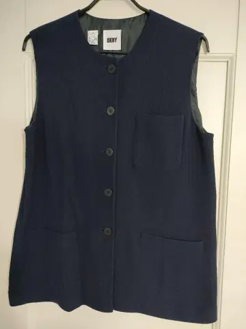 DKNY 네이비 슬리브리스 베스트