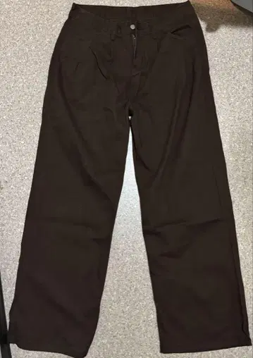 브라운 와이드 핏 치노 팬츠 2xl