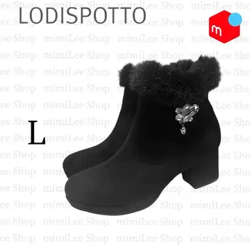 [ LODISPOTTO ] 하트 비쥬 스웨이드 숏 퍼 부츠