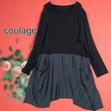 이프클라쥬 coulage 이소재 절개 긴팔 튜닉
