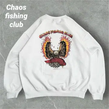[ 레어 디자인 ] 카오스 낚시 클럽 맨투맨 EVIL FLAME L