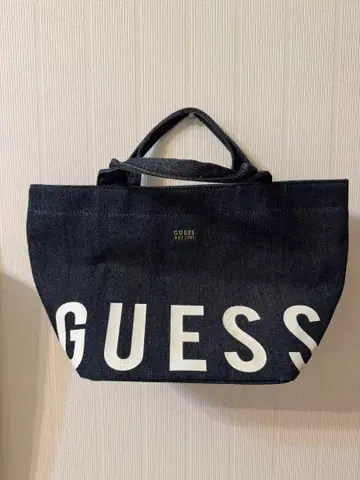 GUESS 다크 데님 토트백