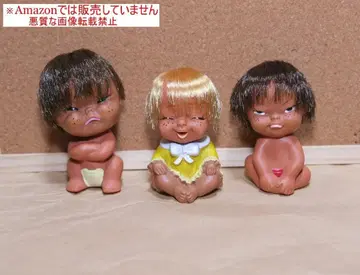 3체 몬나니 인형 소프트 비닐 인형 쇼와 레트로 당시물 쿠론보