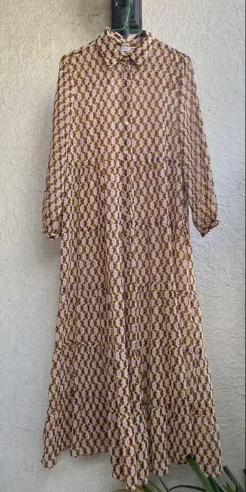 Zara 미착용 새상품 기하학 패턴 롱 원피스 사이즈 S