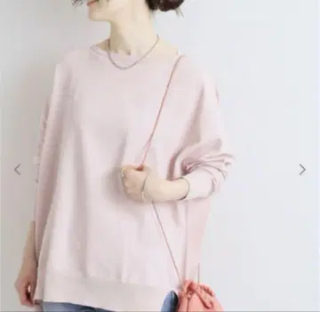 IENA 코튼 스트레치 NEO 와이드 긴팔 풀오버 핑크