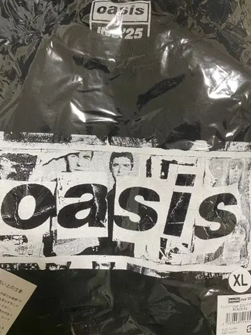 Oasis 오아시스 공식 T셔츠 Logo UK 디자인 BLACK XL