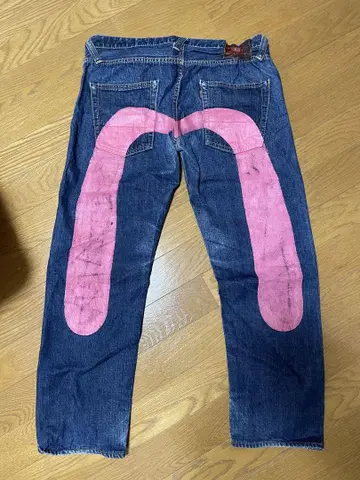 EVISU 데님 청바지 갈매기 29인치 핑크 가격 인하 가능 에비수