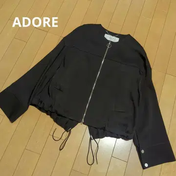 ADORE 노카라 지퍼 자켓