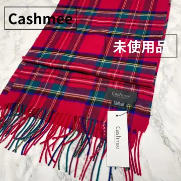 [ 미사용품 ] Cashmee 머플러 캐시미어 100% 로얄 스튜어트
