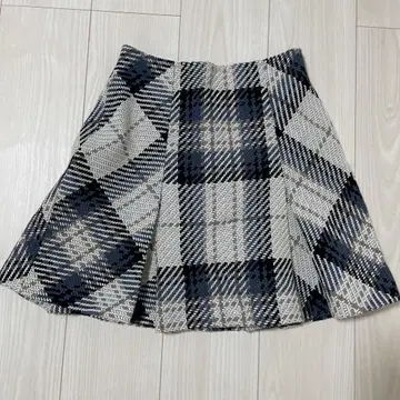 SNIDEL 로빙 체크 미니 스커트
