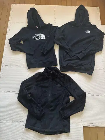 THE NORTH FACE 블랙 후드티 3세트 XS