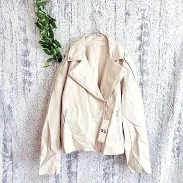 미사용 [ GU ] 바이커 자켓 YG+E 아이보리 여성용 (S)