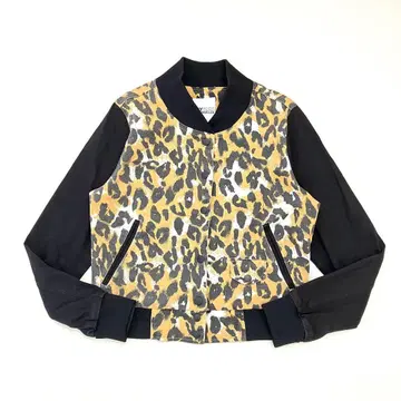 JOYRICH 레오파드 프린트 바시티 자켓 블루종 자켓 M
