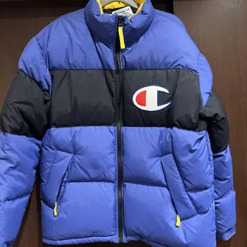 Champion 다운 자켓 L 파랑/블랙