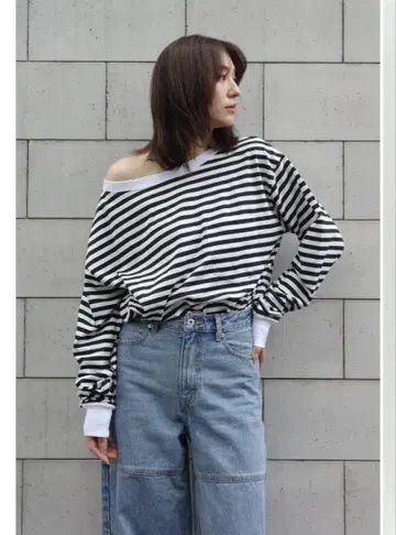 yoou 오프숄더 긴팔 상의
