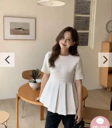 birthdaybash 트위드 페플럼 상의