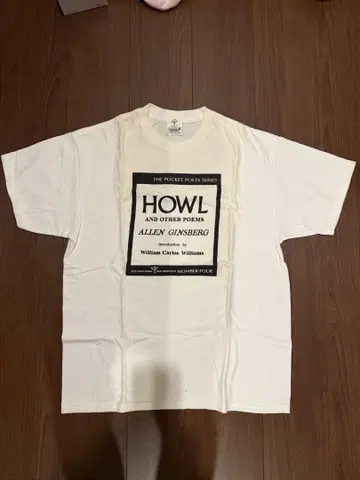 앨런 긴즈버그 HOWL 티셔츠 L 사이즈 화이트