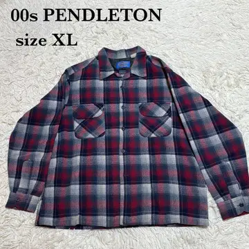 00s PENDLETON 보드 셔츠 사이즈 XL 옴브레 체크 구제 의류
