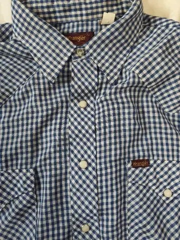 80~90s? Wrangler 깅엄 체크 웨스턴 셔츠 긴팔
