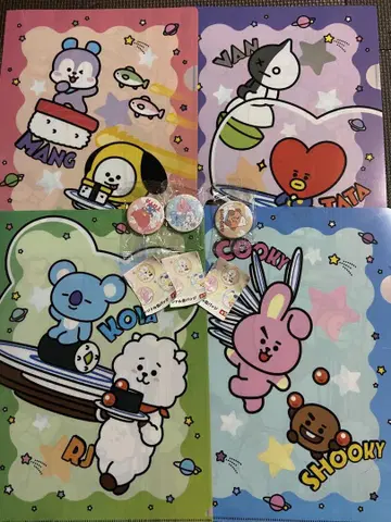 쿠라스시 BTS BT21 클리어 파일 세트