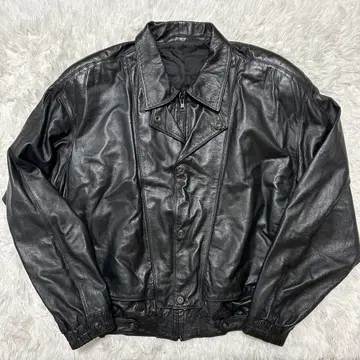 VINTAGE 이탈리아제 MORESCHI 짧은 기장 가죽 자켓 기믹