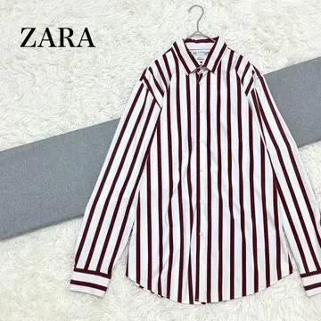 ZARA 자라 긴팔 셔츠 스트라이프 컴포트 스트레치 빨흰
