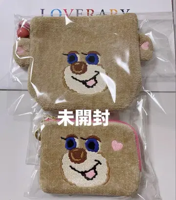 페이러 도업 테디 걸 복조리 파우치 L자 파우치 세트