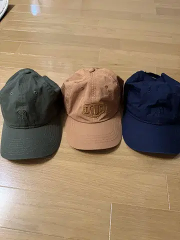 캡 3종 세트 올리브 브라운 네이비