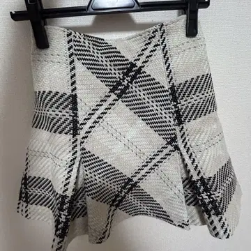 SNIDEL 로빙 체크 미니 스커트 IVR 0