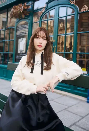 HLT Lounge Drawstring Hoodie ecru