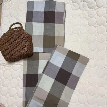 면 기모노 린넨 기모노 혼합 오지야 가타카이