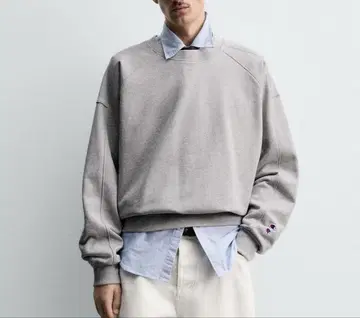 CHAMPION x ZARA 그레이 스웨트 셔츠