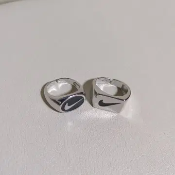 Nike 실버 로고 반지 2개 세트