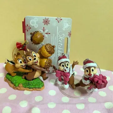 디즈니 스토어 오너먼트 칩과 데일 2종 세트