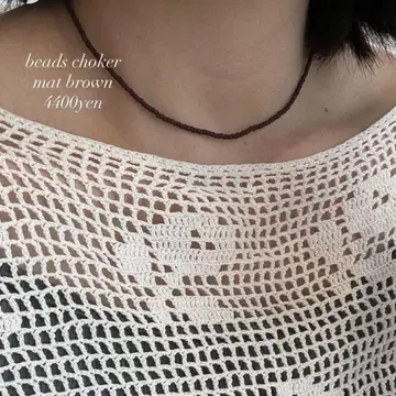 비즈 초커 me and her 비즈 초커 목걸이