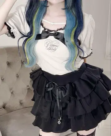 MA*RS 하트 버클 리본 테이프 TOPS