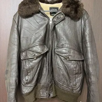 Genuine Leather 브라운 가죽 자켓 G-1