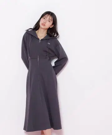 JILL by JILL STUART 다이버 후디 롱 원피스