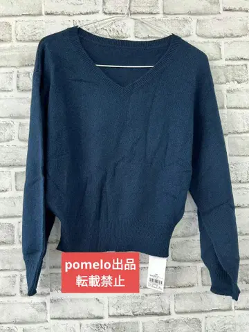 TONEL 다크풀 V넥 니트 크롭 레이디스