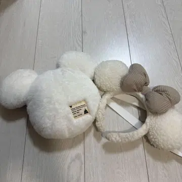 미키 모양 플리스 머리띠 파우치 포함
