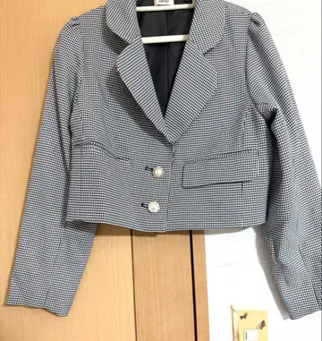 evelyn 하운드투스 패턴 자켓 셋업