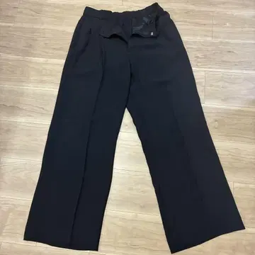 UNITED ARROWS TOKYO 다크 네이비 스트레이트 팬츠 허리밴딩