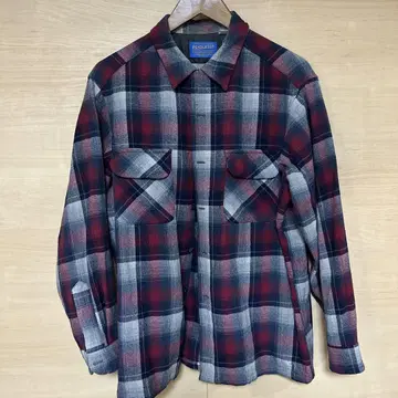 Pendleton 빨간색/그레이 체크 무늬 보드 셔츠