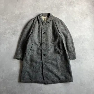 60s vintage Harris Tweed Balmacaan Coat