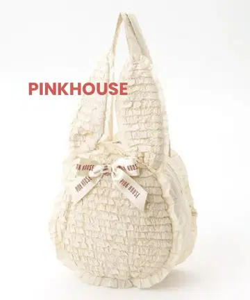 새상품 PINK HOUSE 핑크하우스 토끼 귀 토트백 아이보리 토끼