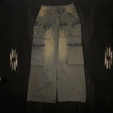 카고 데님 팬츠 라이트 블루