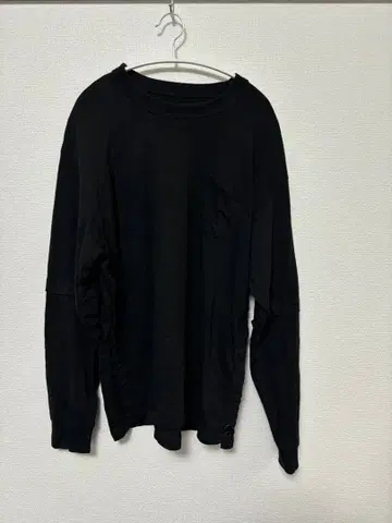 sacai 모델 SCM-074 블랙 긴팔 티셔츠 사이즈 4