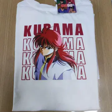 새상품 유유백서 KURAMA 애니메이션 T셔츠 LL